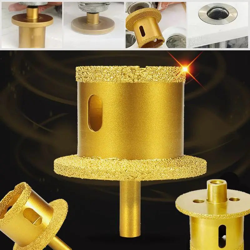 1Pc Diamond Brazed Core Dry Drill Hole Opener For Porcelain Tiles Marble Glass Granite Reaming Hole Saw Drilling Bits Power Tool [PTO]