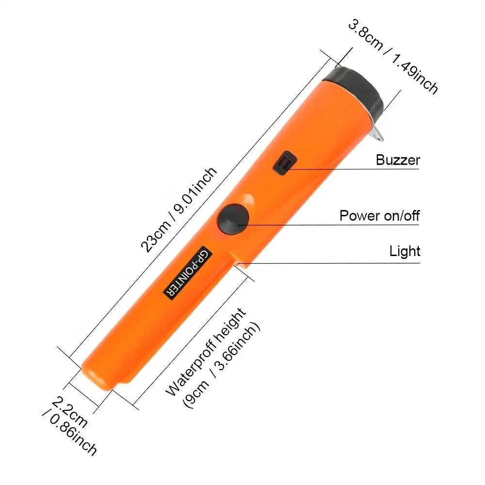 Handheld Metal Detector GP-pointer Pinpointing For Treasure Search Waterproof Positioning Rod Detecting With Bracelet LED Lights [MTL]