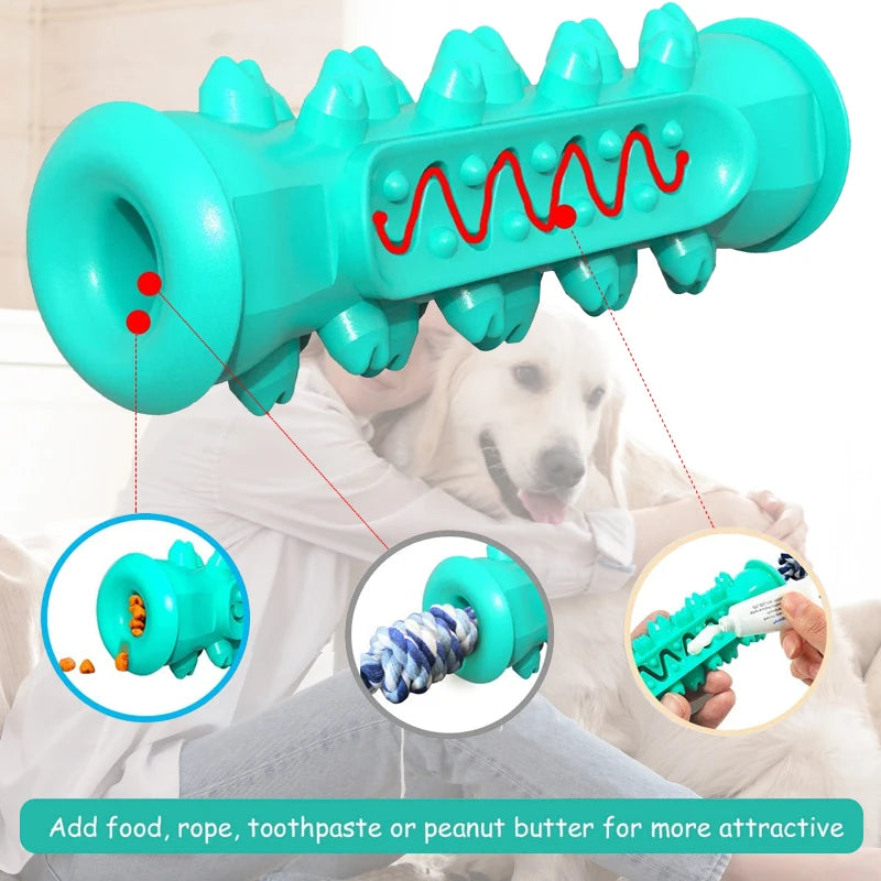 Dog Molar Toothbrush Toys Chew Cleaning Teeth Safe Puppy Dental Care Soft Pet Cleaning Toy Supplies [DEN]