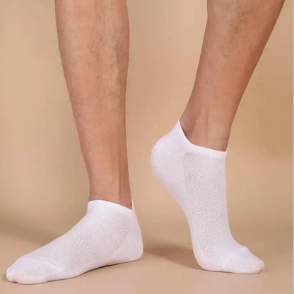 10 Pairs Women/Men Boat Socks Invisible Low Cut Silicone Non-slip Summer No-show Ankle Socks Solid Color Casual Breathable [SOX]