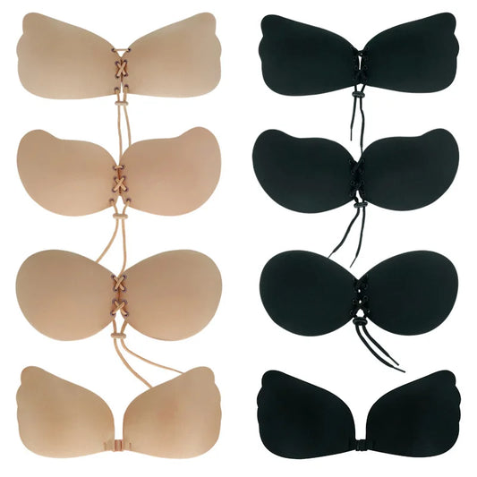 Invisible Strapless Adhesive Stick Bra Strapless Push Up Bras Women Sexy Backless Lingerie Seamless Silicone Bralette Underwear [BRA]