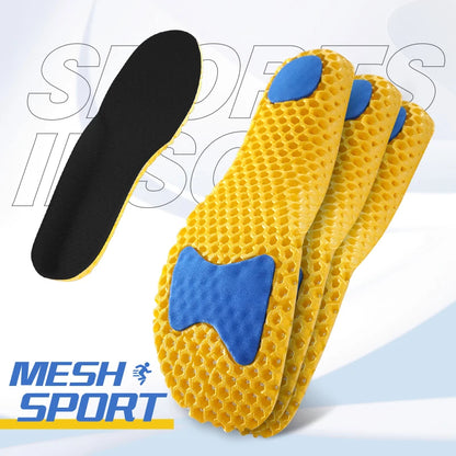 Memory Foam Insoles For Shoes Sole Mesh Deodorant Breathable Cushion Running Insoles For Feet Man Women Orthopedic Insoles [SHO]