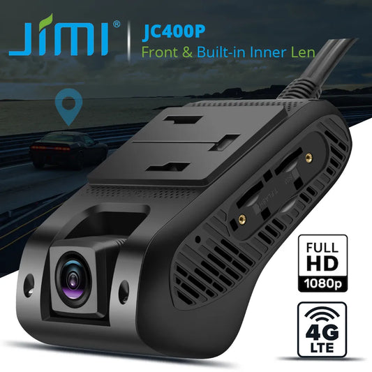 Jimi JC400P 4G Car Camera With Live Stream1080P Dual Cameras GPS Tracking Wifi Hotspot Multiple Alarms DVR Dash Cam Free APP Web [CAR]