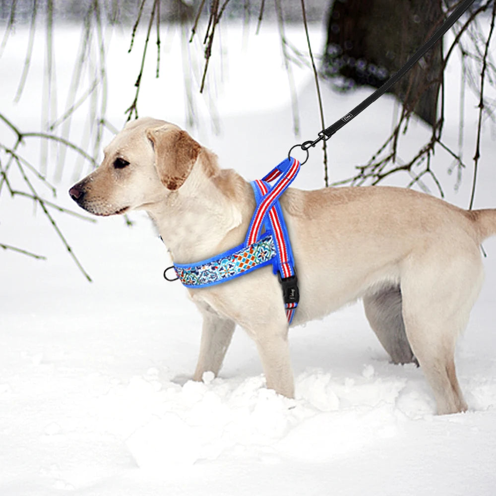 Warm Dog Harness Vest Winter Dog Harnesses Soft Padded Pet Training Harnesses Vests Adjustable For Small Large Dogs Bulldog Pug [PET]