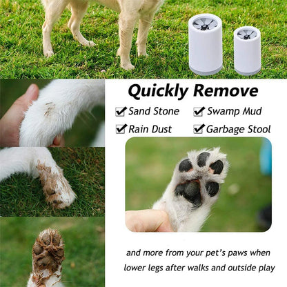 Portable Dog Paw Cleaner Foot Washer Cup for Small Medium Dogs and Cats Muddy Paw Silicone Automatic Dog Wash Cleaning Supplies [PET]