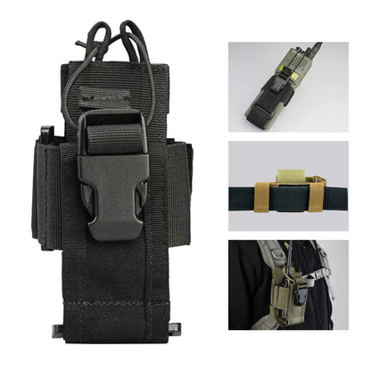 Adjustable Tactical Radio Holder Bag Molle Two Way Radio Holster Pouch Holder Oxford cloth Duty Military Storage Case Walkie [TEL]