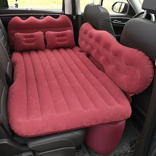 Car Travel Bed Automatic Air Mattress Sleeping Pad Inflatable BackSeat Bed Outdoor Cushions Camping Sofa Bed Accessories for Car [CAM]