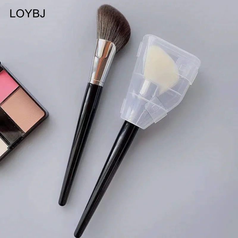 LOYBJ Face Contour Makeup Brushes Fan-shaped Professional Powder Blush Highlighter Bronzer V Face Silhouette Cosmetic Brush Tool [CSM]