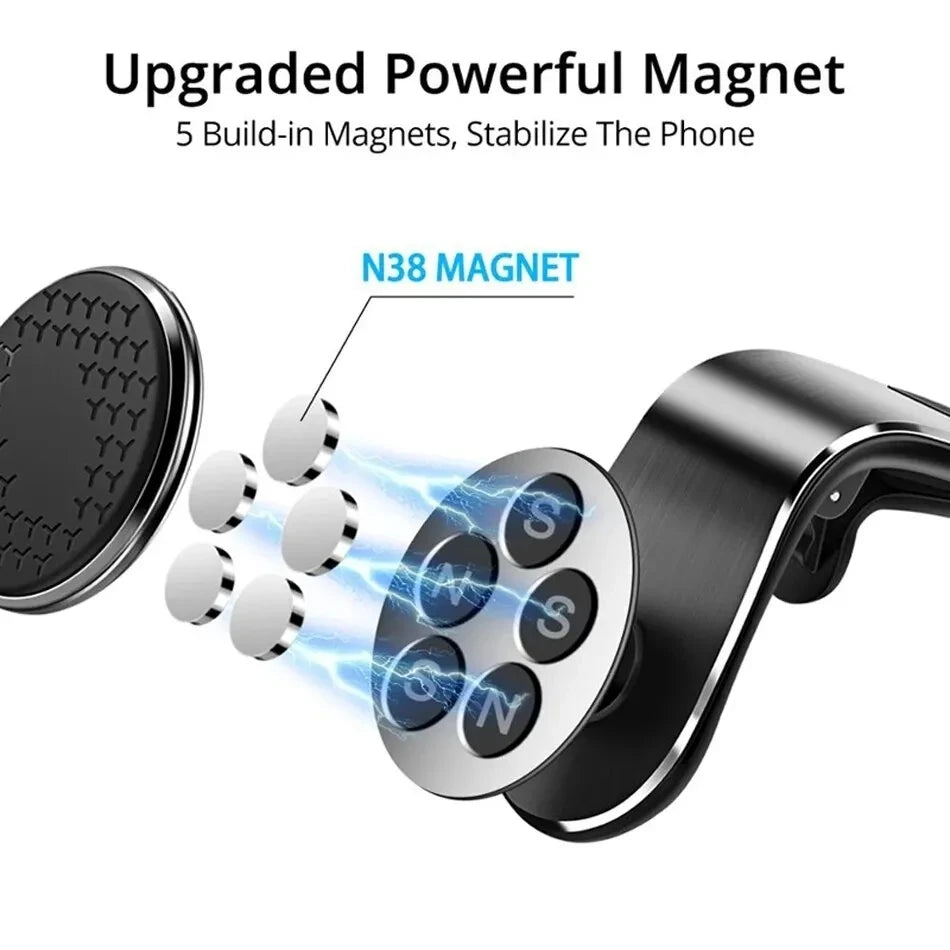 Magnetic Car Phone Holder Stand Air Vent Magnet Car Mount GPS Smartphone Mobile Support In Car Bracket for iPhone Samsung Xiaomi [PHH]