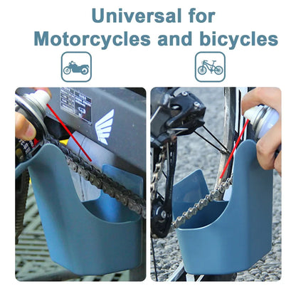 Bike Motorcycle Chain Oil Storage Tool Box Chain Cleaning Oil Splash-Proof Agent Widely Used Chain Oil Anti-spray Scrubber Tools [CYC]