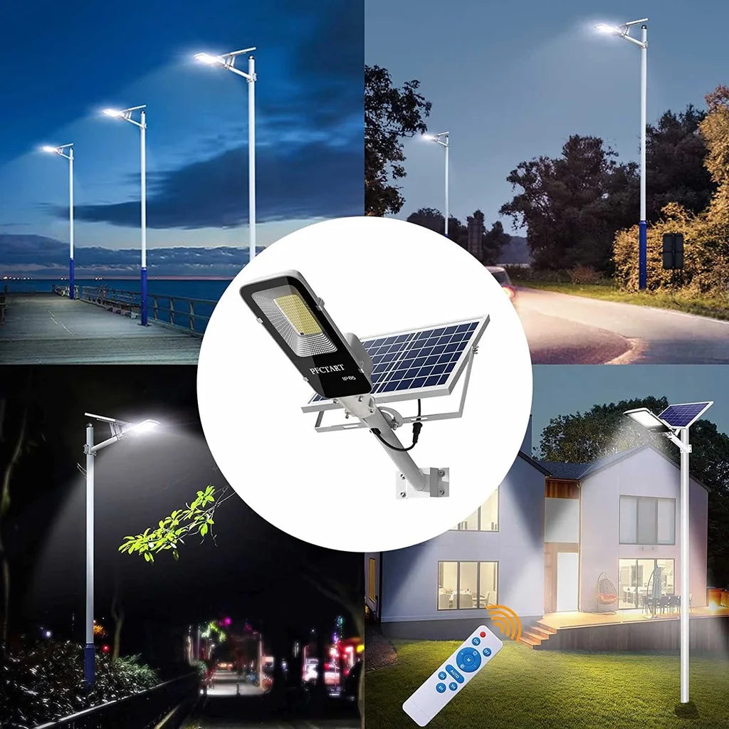 Powerful Solar Light Outdoor Solar Street Light 350/120LED 6500K IP65 Waterproof Street Light For Garage Garden Terrace [SLG]