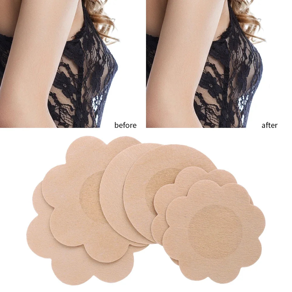 10/50Pcs Cloth Nipple Cover Teat Hide Women Nipple Pasties Piece Breast Petals Invisible Bra Padding Chest Sticker Patch Covers [BRA]