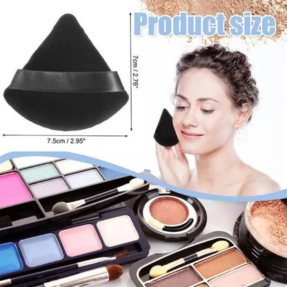 Triangle powder puff, soft sponge, velvet foundation make-up puff, facial makeup, eye contour, cosmetic shadow, washable, 1 piec [CSM]