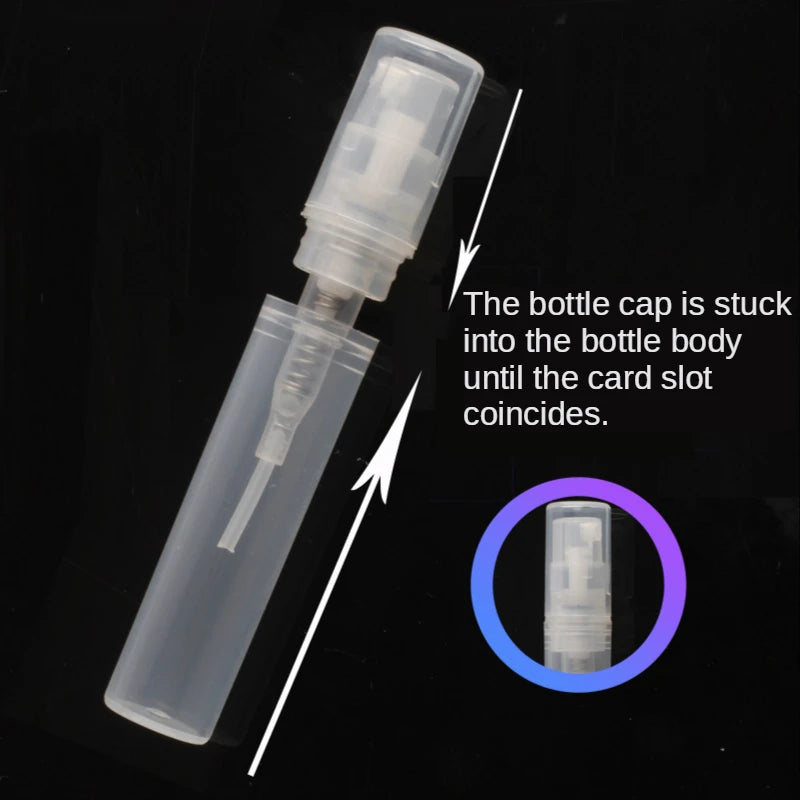 50/100pcs 3ml/5ml Plastic Spray Bottle Small Cosmetic Packing Atomizer Perfume Bottles Atomizing vaporisa Spray Liquid Container [CSM]