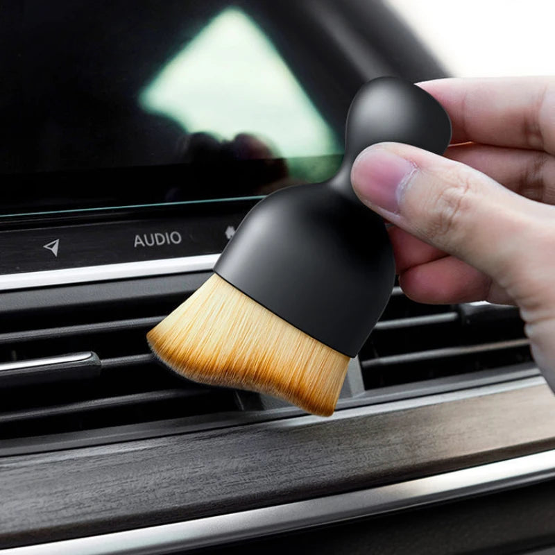 Car Air Vent Cleaning Soft Brush with Casing Car Interior Cleaning Tool Artificial Car Brush Car Crevice Dusting Car Detailing [CAR] [DTL]