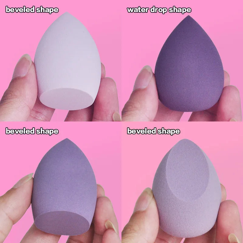 4/8pcs Makeup Sponge Powder Puff Dry and Wet Combined Beauty Cosmetic Ball Foundation Powder Puff Bevel Cut Make Up Sponge Tools [CSM]