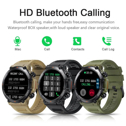 MELANDA 1.39 Inch HD Bluetooth Call Smart Watch Men Sports Fitness Tracker Heart Monitor 400mAh Smartwatch For Android IOS K56 [SWH]