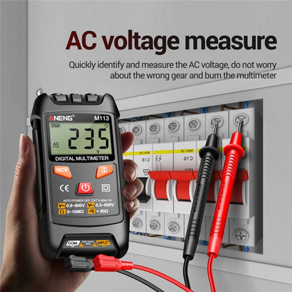 ANENG M113 Mini Digital Multimeter AC/DC Voltage Meter 1999 Counts Multimeter Ohm NCV Electricity Tools Measuring Instruments [MTR]