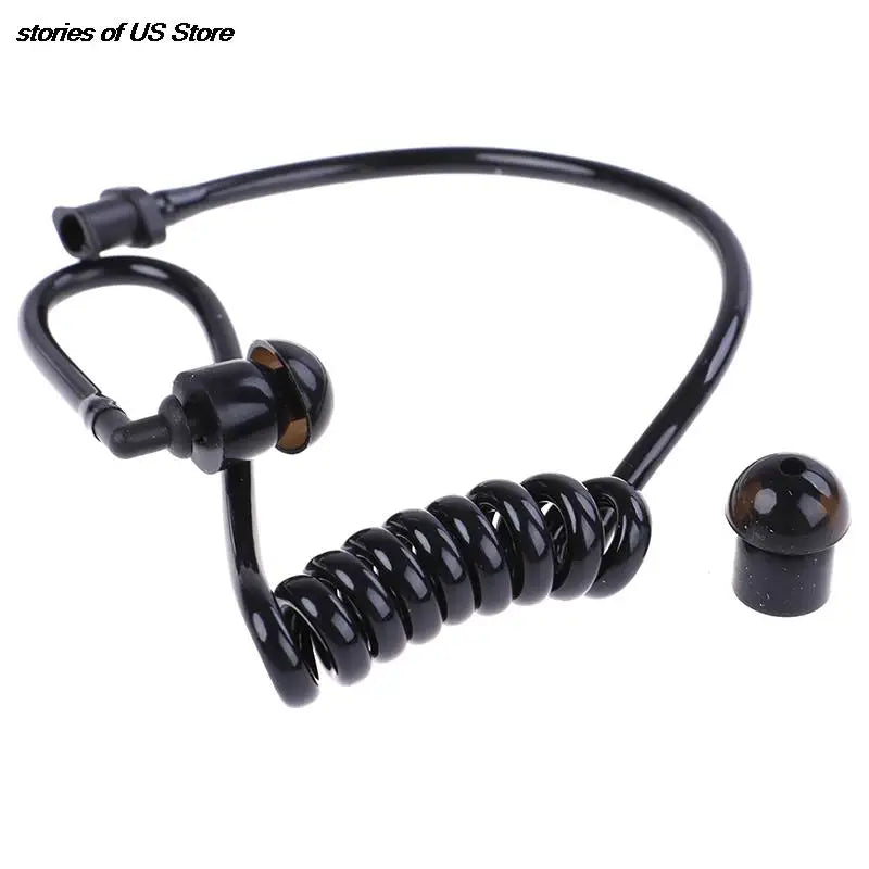 Black Spring Air Tube Acoustic Air Tube Earplug Replacement For Radio Earpiece Headset Replacement Walkie Talkie Earphone Coil  [TEL]