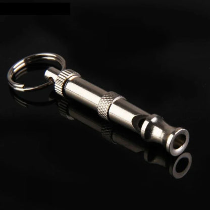 Puppy Pet Dog Whistle Two-tone Ultrasonic Flute Stop Barking Ultrasonic Sound Repeller Cat Training Keychain [PET]