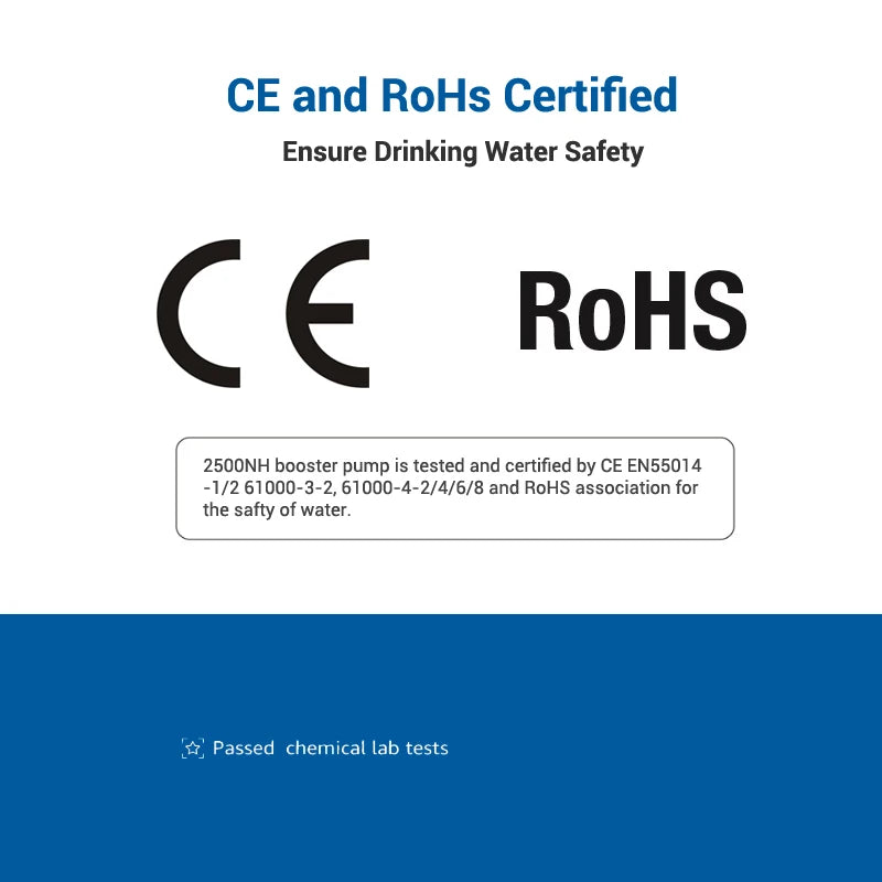 Coronwater RO 24V 50gpd Water Booster Pump 2500NH Increase Reverse Osmosis Water System Pressure [HAP]