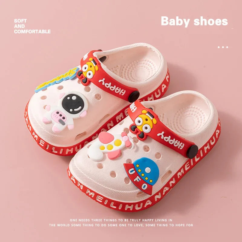 Children Garden Shoes Cute EVA Cartoon Beach Sandals Babies Summer Slippers High Quality Soft Kids Outdoor Slippers Flip Shoes [SHO]