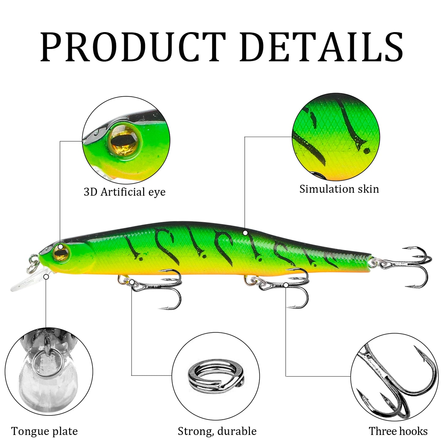 1pc Fishing Lure Minnow 12.5cm/17.7g Topwater Artificial Bait 3D Eyes Plastic Wobblers Tackle Pesca Far-casting Magnet System [FSH]