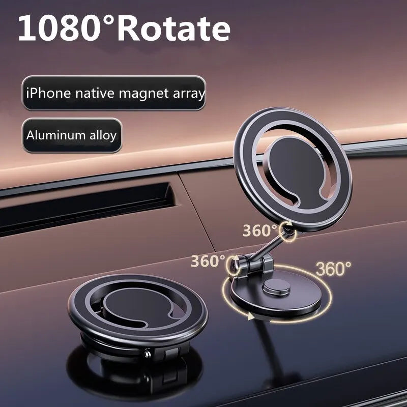 1080 Magnetic Car Mobile Phone Holder Magnet Car Bracket Mount Cell Smartphone Support in Car For iPhone 15 14 13 Samsung Xiaomi [PHH]