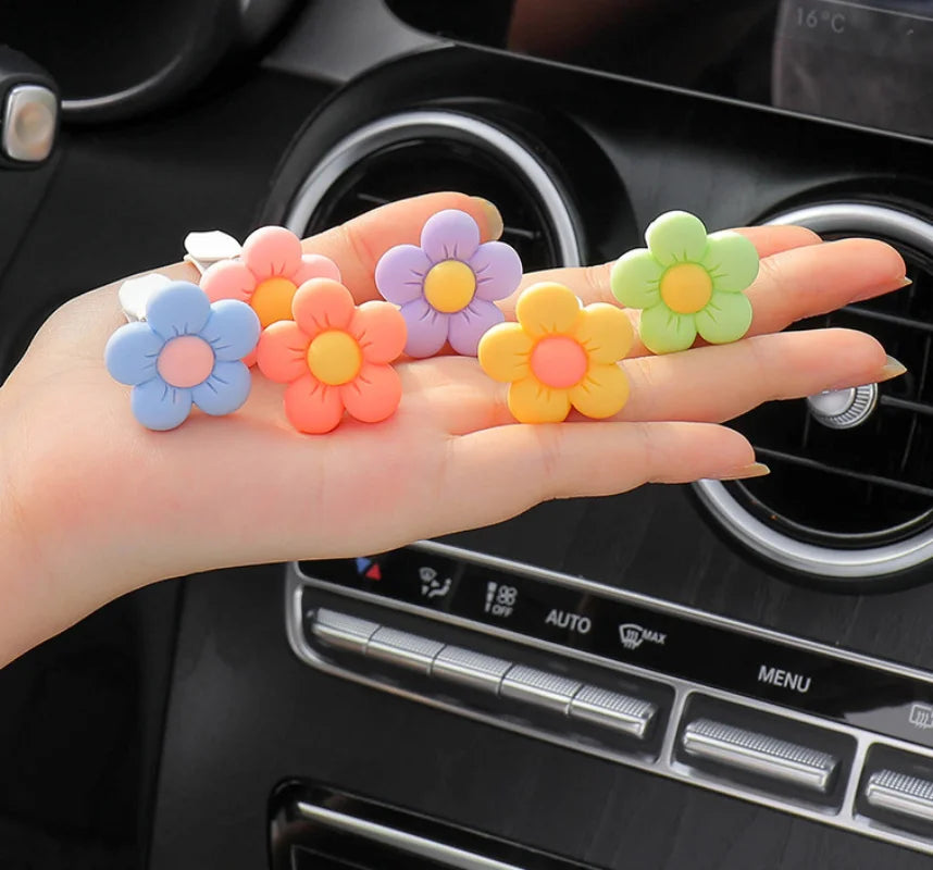 Cute Flower Aromatherapy Car Air Outlet Decoration Perfume Clip Air Freshener Auto Accessories [CAR]