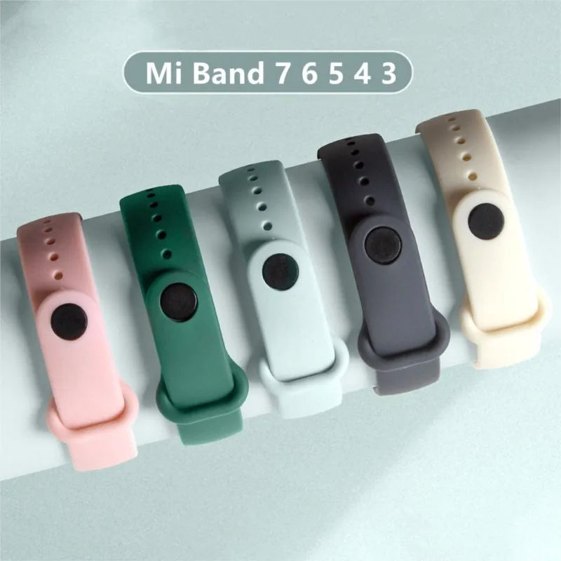 Sport Watchband for Xiaomi Mi Band 7 bracelet silicone Miband 5 6 Replacement wrist pulsera correa mi band 7 6 3 4 5 watch strap [SWH]