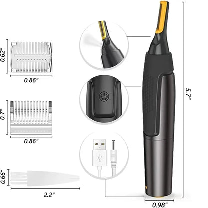 Ultra thin Precision Trimmer Electric Nose hair trimmer Mini Portable Ear Trimmer for Men Nose Hair Shaver Waterproof Safe Clean [HAI]