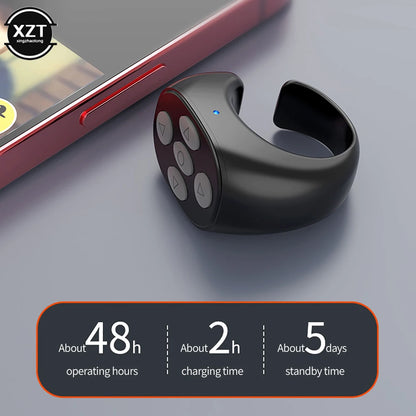 Wireless Bluetooth Mobile Selfie Lazy Artifac Tiktok Remote Control Ring Mobile Phone Bluetooth Controller t For Xiaomi Apple [HAP]