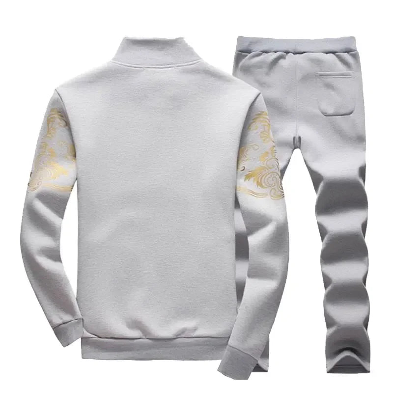 Men's tracksuit fall wear  large size two-piece set men's jacket  clothing   loose [MEN]