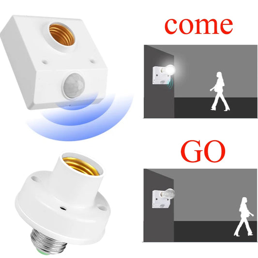 LED AC220V 110V 85-265V Automatic Human Body Infrared PIR Sensor Bulb Light E27 Base PIR Motion Detector Wall Lamp Holder Socket [MTL]