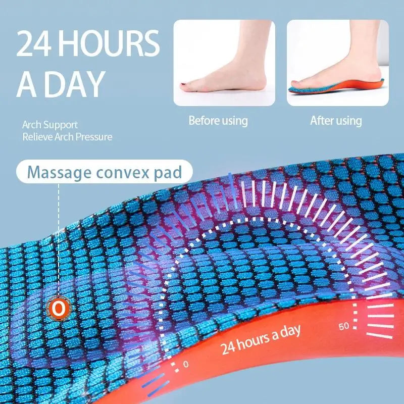 Sport Insoles for Shoes Sole Shock Absorption Deodorant Breathable Cushion Running Insoles for Feet Man Women Orthopedic Insoles [SHO]