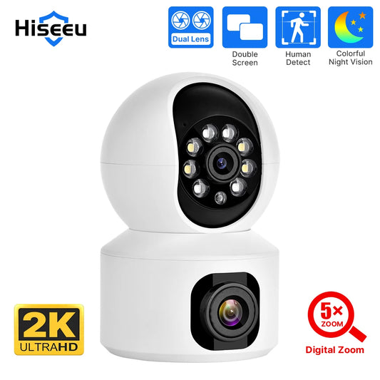 Hiseeu 2K 4MP PTZ IP Camera WIFI Wireless Smart Home Security Surveillance Camera Two-way Audio Baby Pet Monitor Video Record [PET]