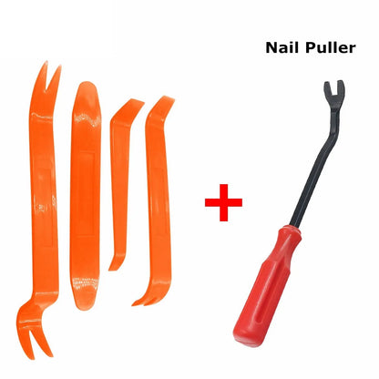 4pcs/Set Portable Car Panel Removal Tool Kit Nail Puller Radio Audio Door Pry Repair Clip Trim Dash Removal Installer Hand Tool [CAR]