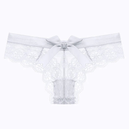 Women's Underwear Sexy Lace Thong Butterfly Low Waist Panties Transparent Ladies Briefs Lingerie Panty Underwear Womens Lingerie [GRM] [UND]