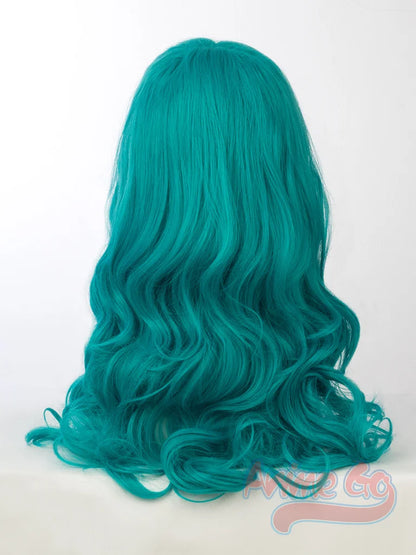 Anime Sailor Neptune Kaiou Michiru Halloween Cosplay Wigs Wavy Teal Hair mp003937 [COS]