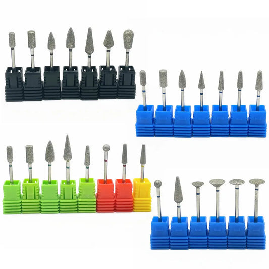 1Pcs 3/32" Nail Drill Bits Diamond Cutters for Manicure Cuticle Clean Burr Diamond Mill Nails Accessories Tool [TPT]