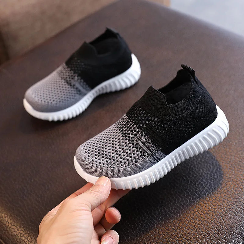 Children Running Sneakers Boys Kids Shoes Mesh Breathable Anti-Slip Walking Patchwork Tenis Toddler Soft Soled Girls Shoes [SHO]