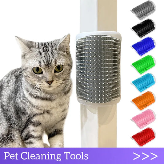 Cat Self Groomer With Catnip Soft Cats Wall Corner Massage Cat Comb Brush Rubs The Face With A Tickling Comb Pet Grooming Supply [PET]