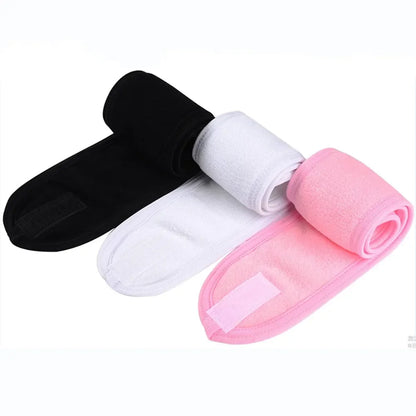 Adjustable Head Band Women Spa Wide Hairband Yoga Bath Shower Makeup Wash Face Cosmetic Headband Soft Toweling Hair Accessories [CSM]