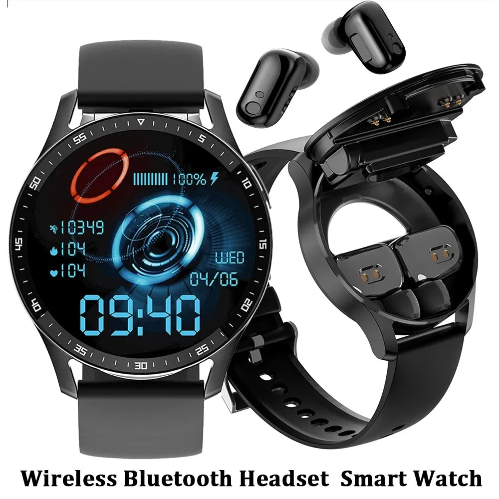 X7 2 in 1 Smart Watch With Earbuds Smartwatch TWS Bluetooth Earphone Heart Rate Blood Pressure Monitor Sport Watch Fitness Watch [SWH]