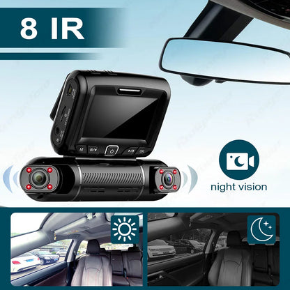 4 Channel 1080P+1080P+1080P+1080P WiFi GPS Car DVR Dual Lens 8 Infrared Light Night Vision 3 Lens 170 Degree Dash Cam Car Camera [CAR]