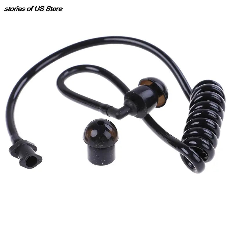 Black Spring Air Tube Acoustic Air Tube Earplug Replacement For Radio Earpiece Headset Replacement Walkie Talkie Earphone Coil  [TEL]