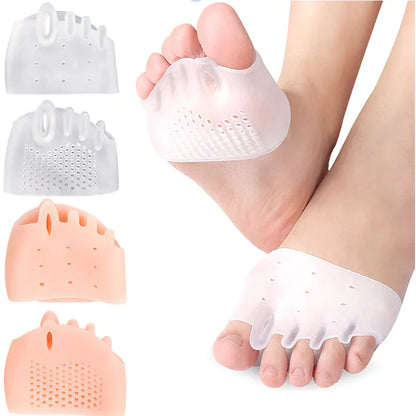 Forefoot Pads Toe Separator Cushion Pad Silicone Pain Relief Shoes Insoles Toe Hallux Valgus  Corrector Gel Pads Foot Care [SHO]