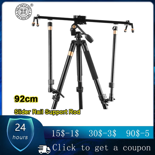 QZSD Camera Video Slider Rail Support Rod 92cm for Slider Dolly Track Photography DSLR Camera Stabilizer System Tripod Accessory [PHO]