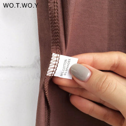 High Quality 11 Color S-3XL Plain T Shirt Women Cotton Elastic Basic T-shirts Female Casual Tops Short Sleeve T-shirt Women 2024 [WOM]