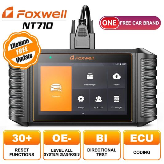 FOXWELL NT710 OBD2 Car Diagnostic Tools All System Bi-Directional Test IMMO A/F Adjust IMMO 30+ Reset ODB 2 Automotive Scanner [CAR]